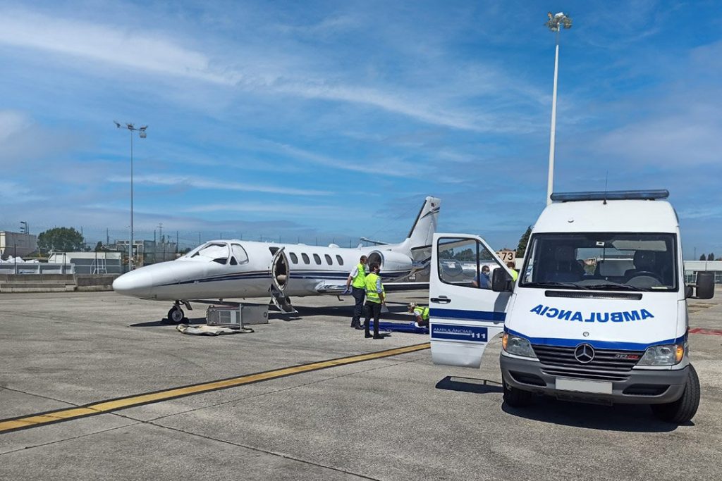 Ambulancia Aérea Evacuación Médica Urgente